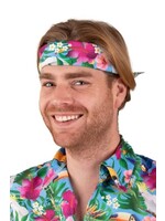 Feestkleding Breda Hawaii bandana blauw