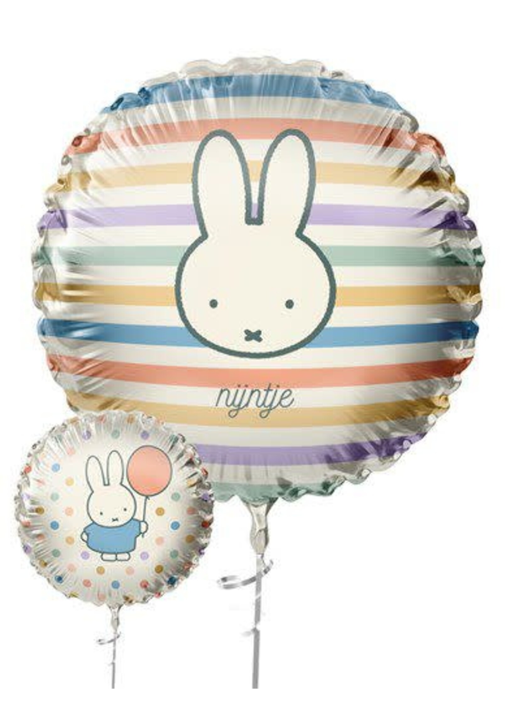 Haza-Witbaard Folieballon Nijntje met 2 dessins 45cm