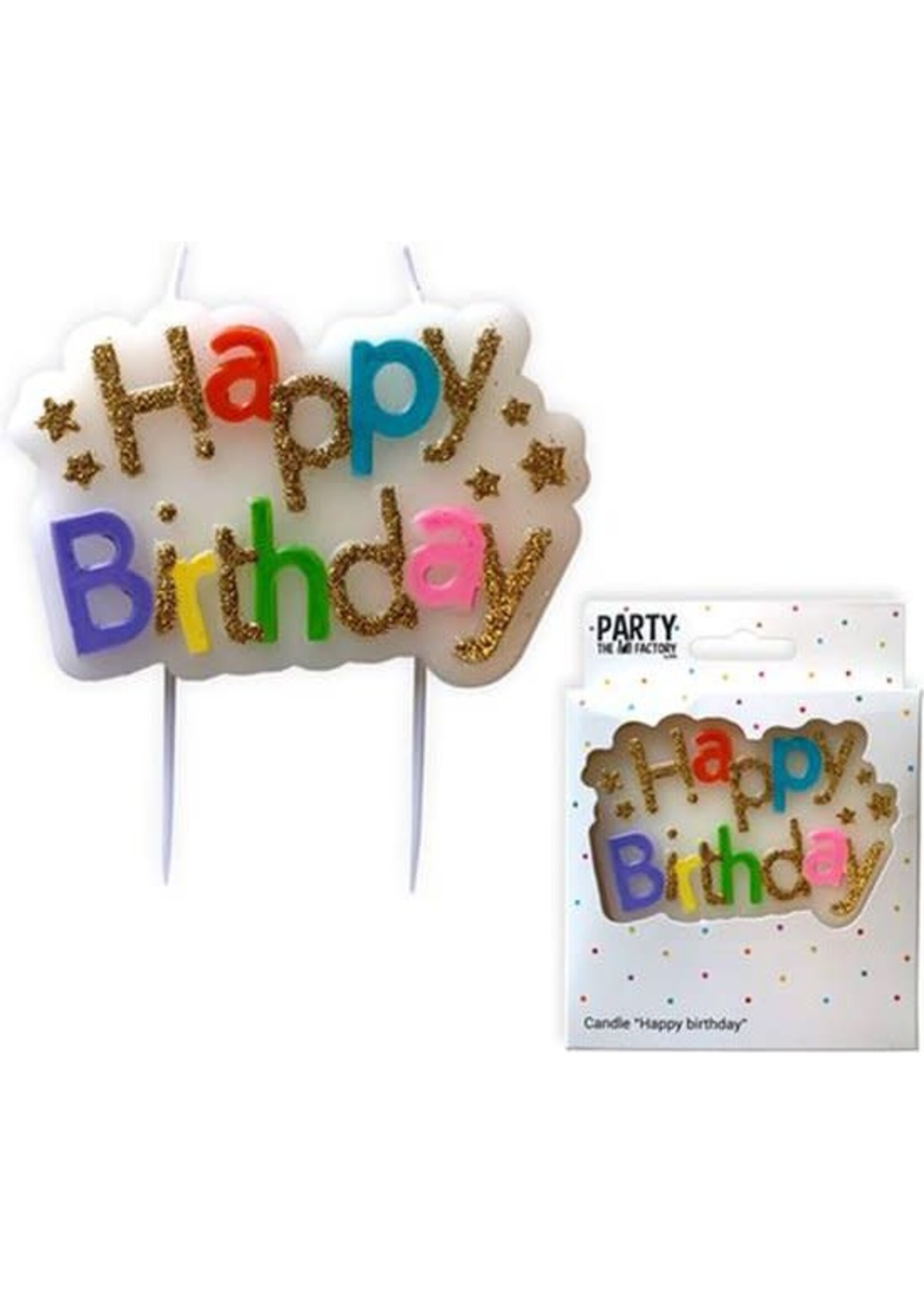 Feestkleding Breda Kaarsje ’Happy birthday’ (10,5cm)