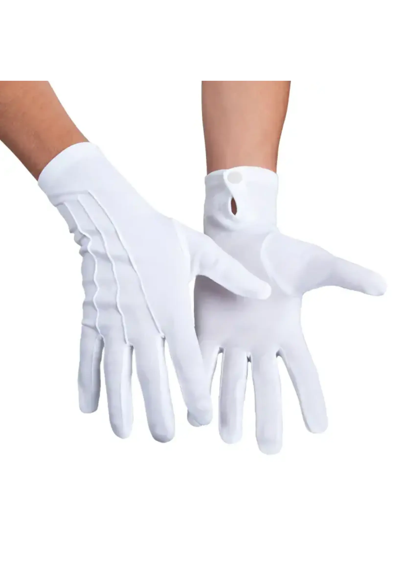 Boland Handschoenen pols met drukknop wit
