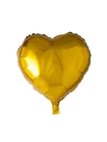 Feestkleding Breda Folie ballon hartvormig goud 18 inch / 46 cm