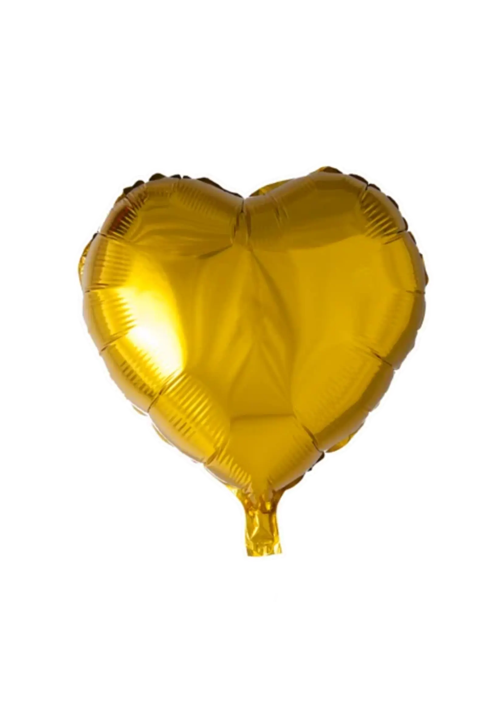 Feestkleding Breda Folie ballon hartvormig goud 18 inch / 46 cm