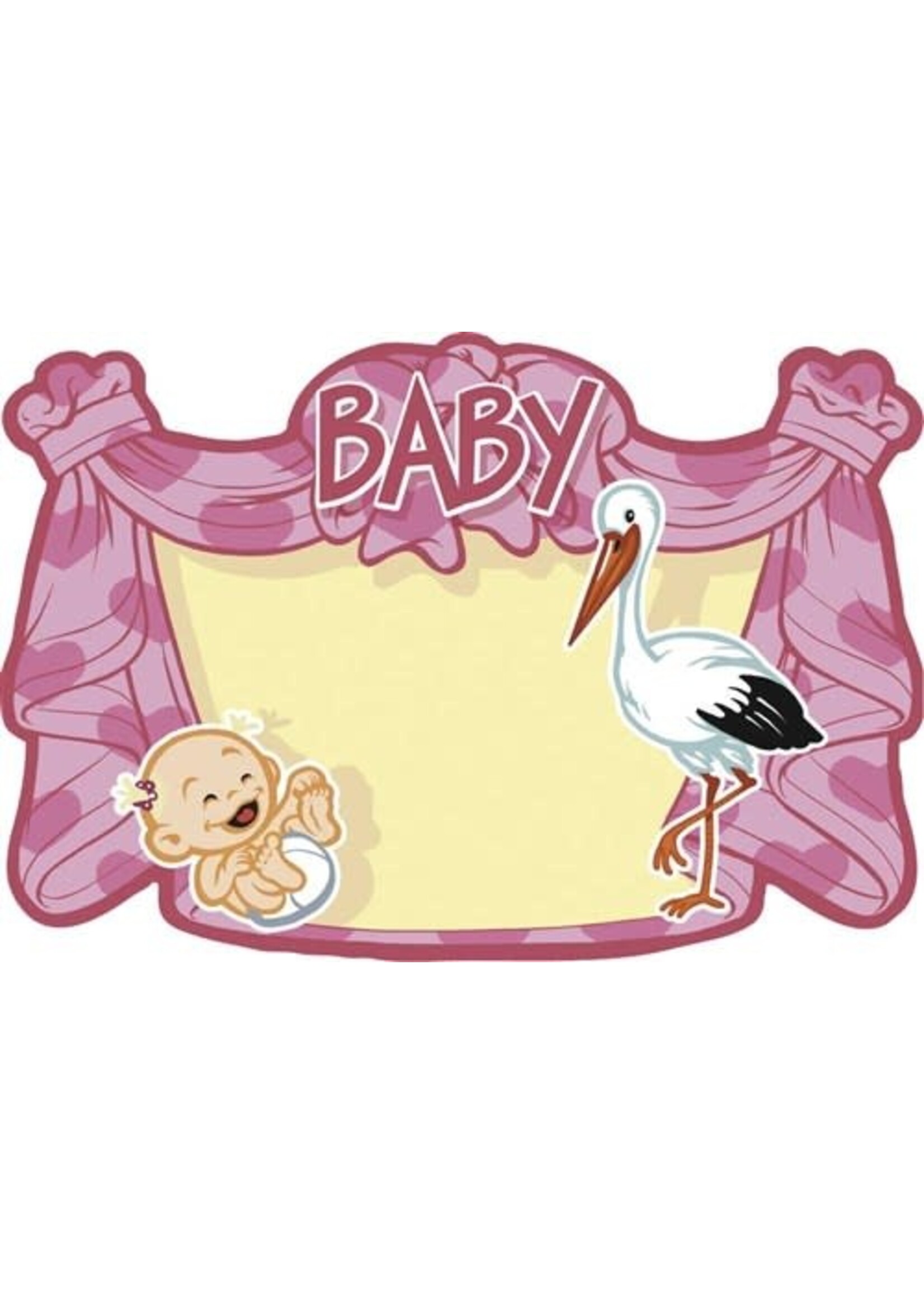 Haza-Witbaard Huldeschild baby roze