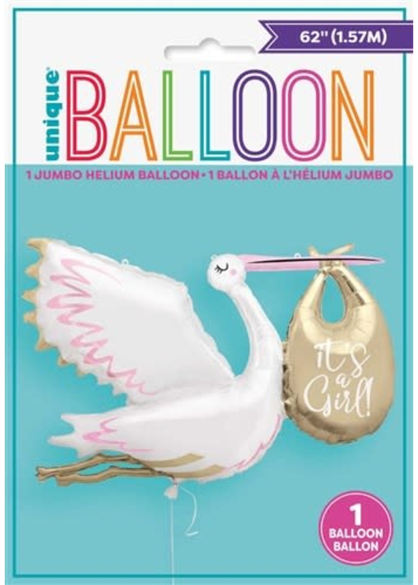 Feestkleding Breda Folie ballon ooievaar xxl