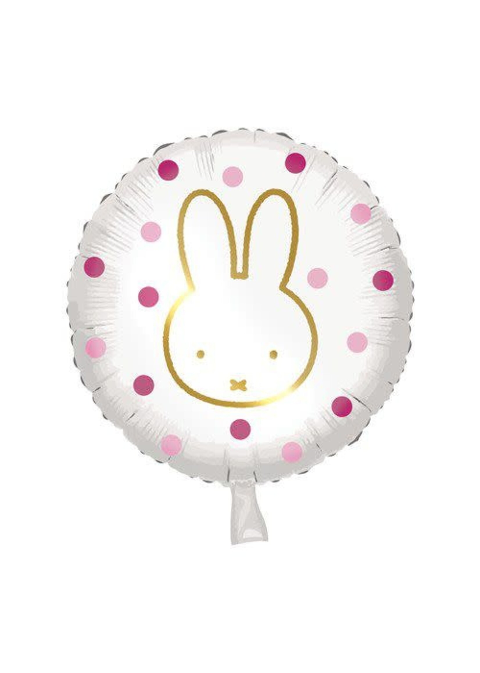 Haza-Witbaard Folieballon Nijntje Roze 45cm.