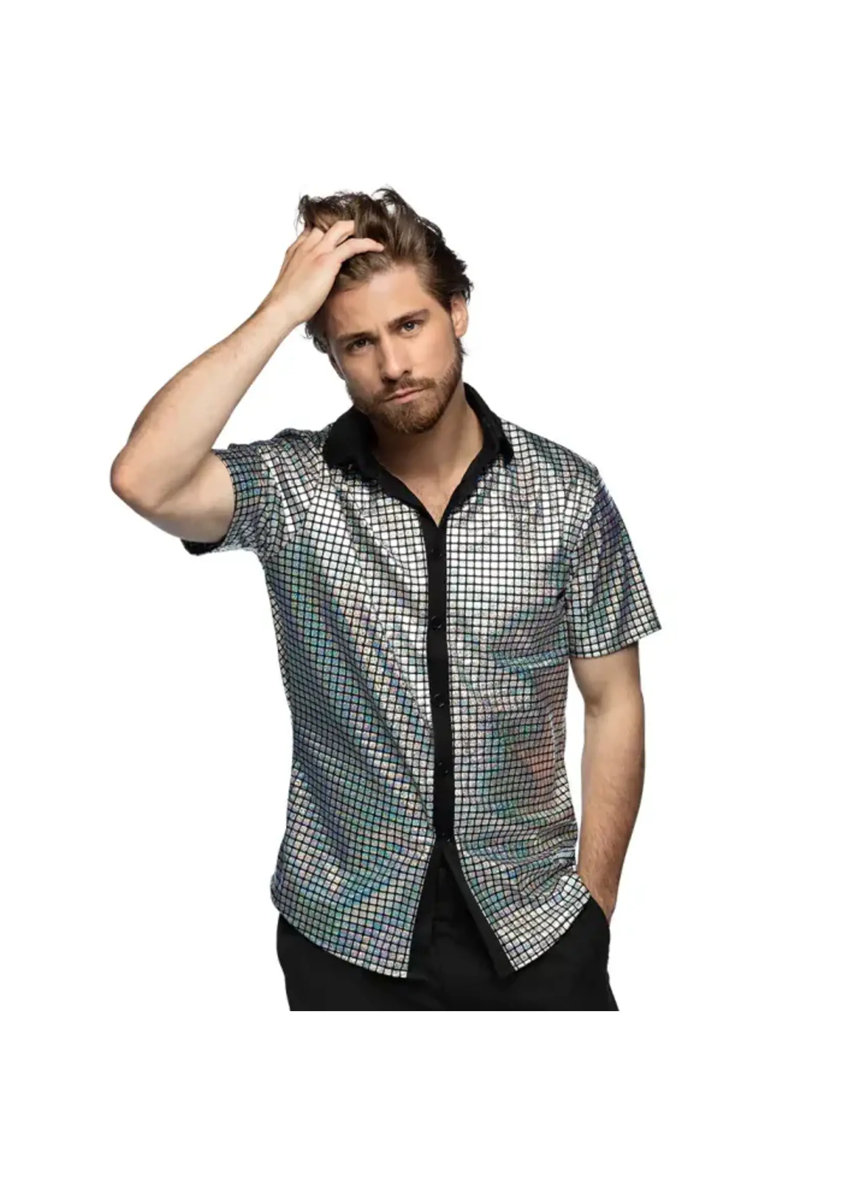 Boland Shirt Disco diamond zilver