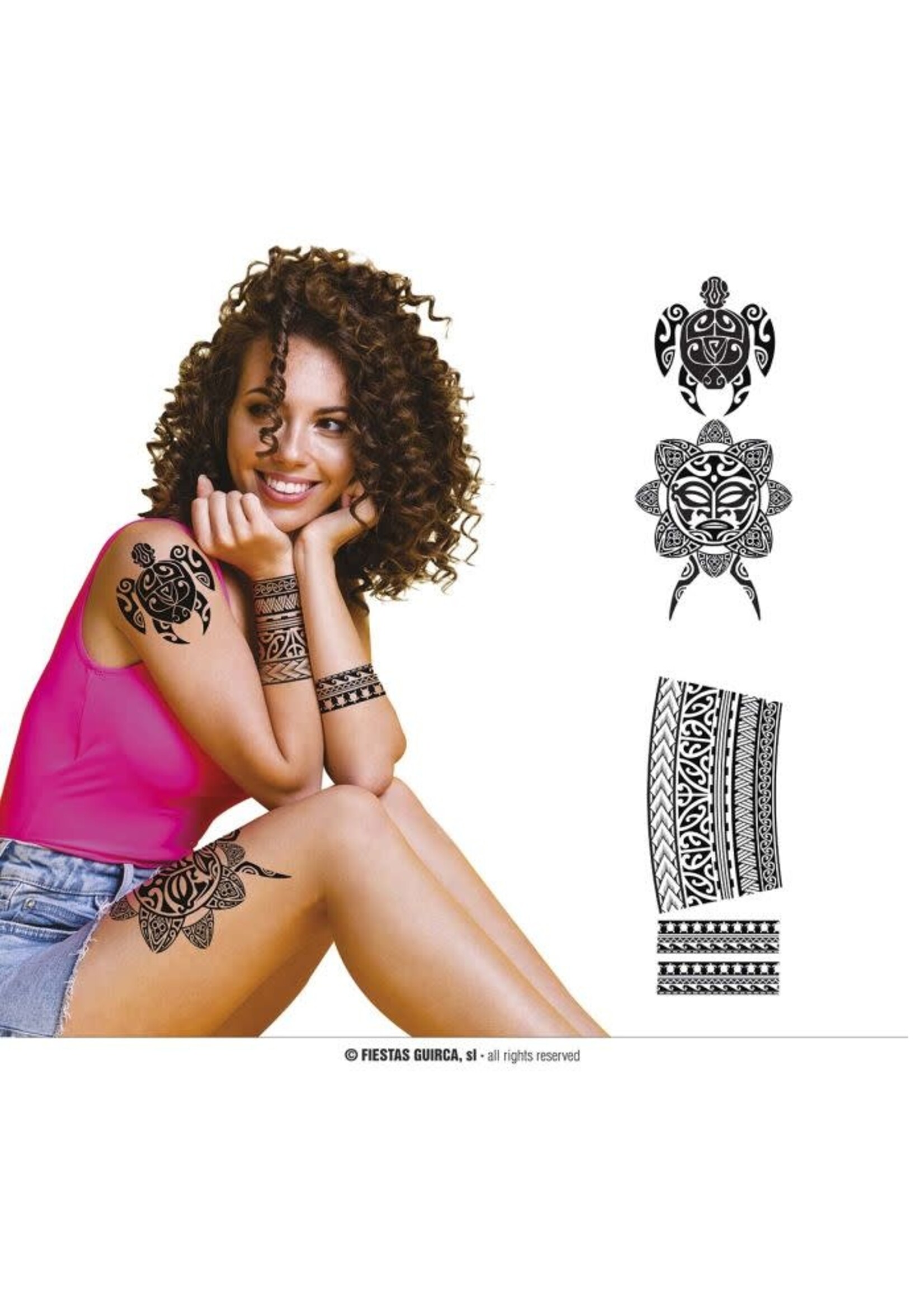 Fiestas Guirca Tattoo Maori zwart