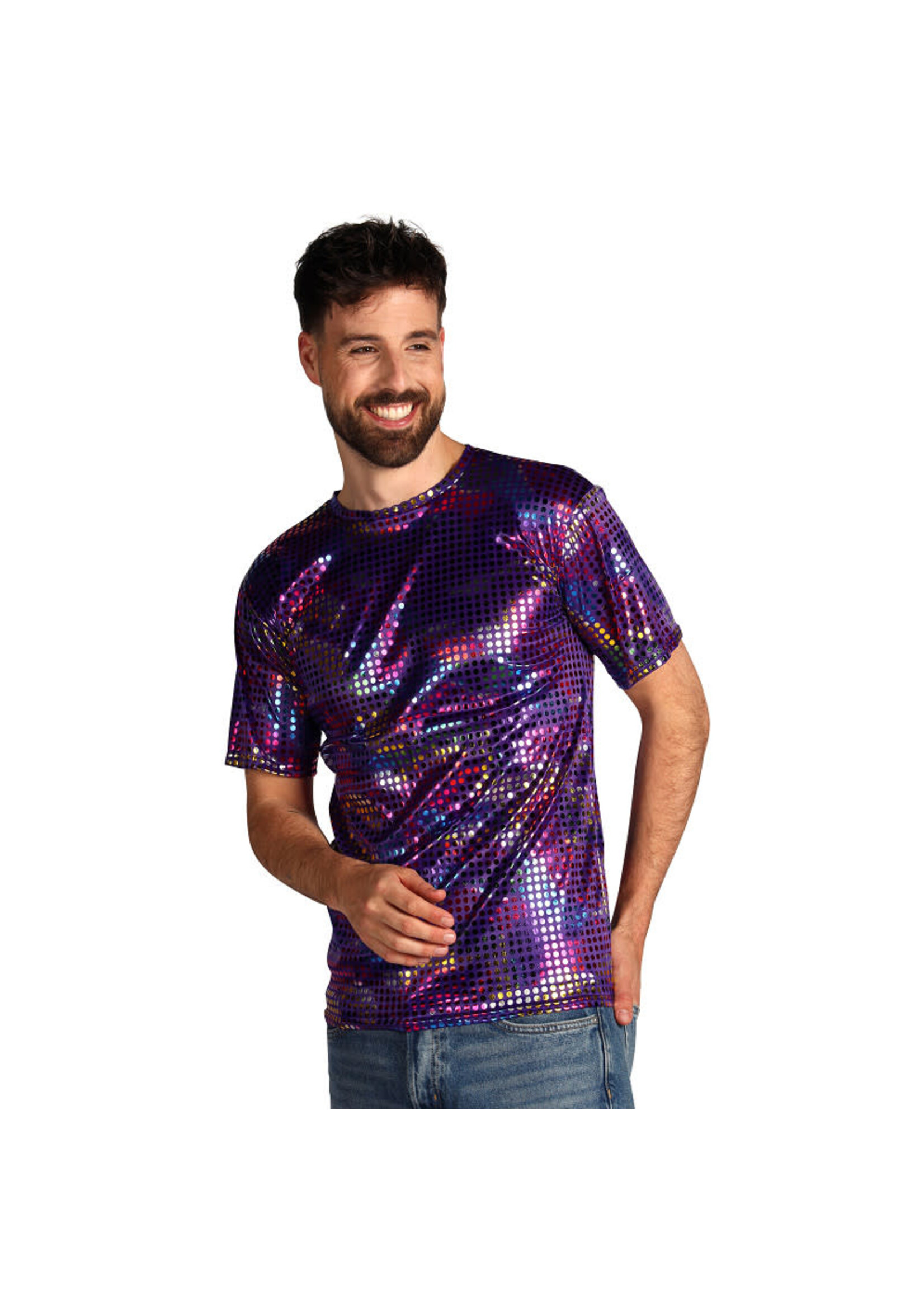 Thetru T-shirt heer "Party King" Paars