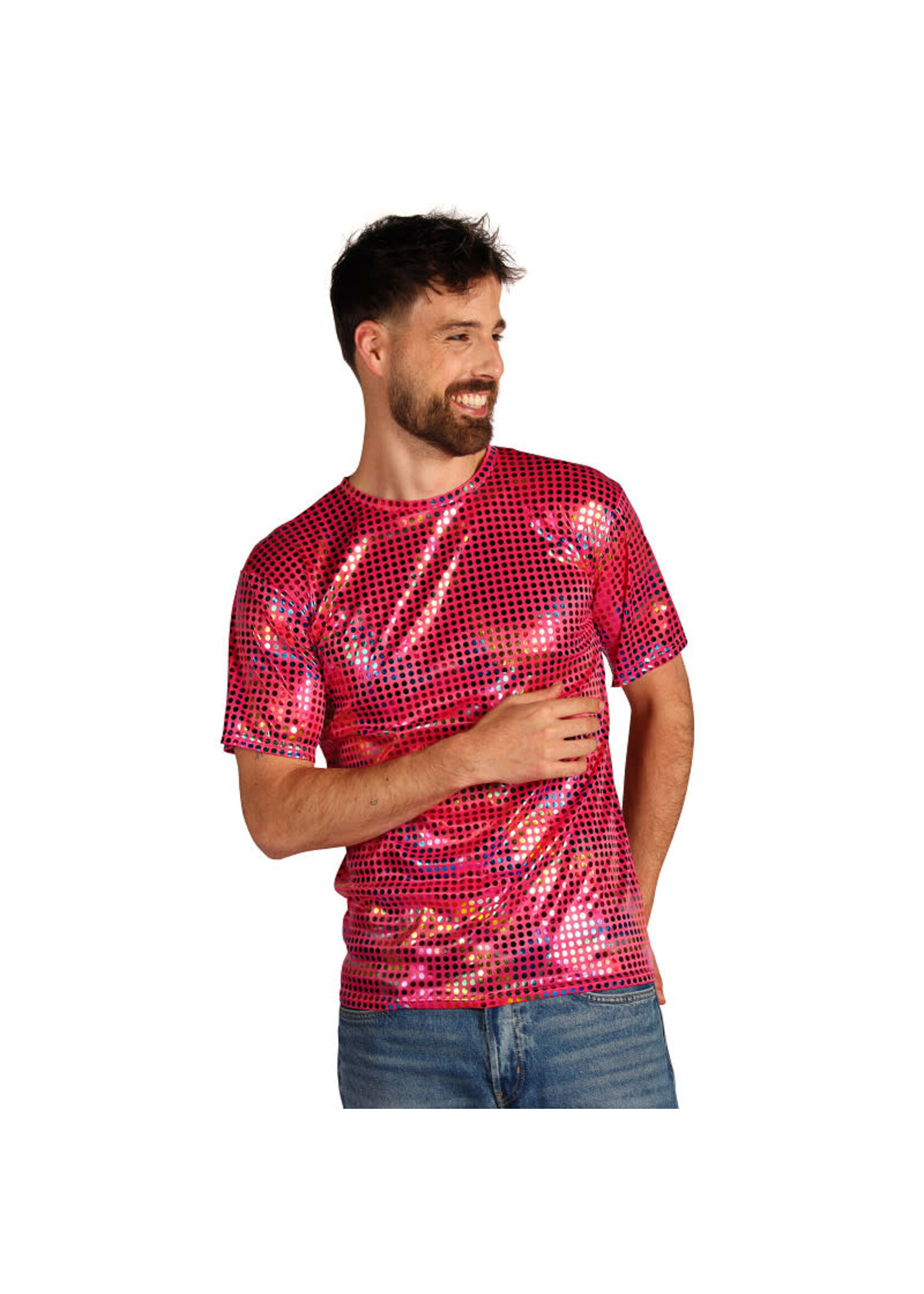 Thetru T-shirt heer "Party King" Roze