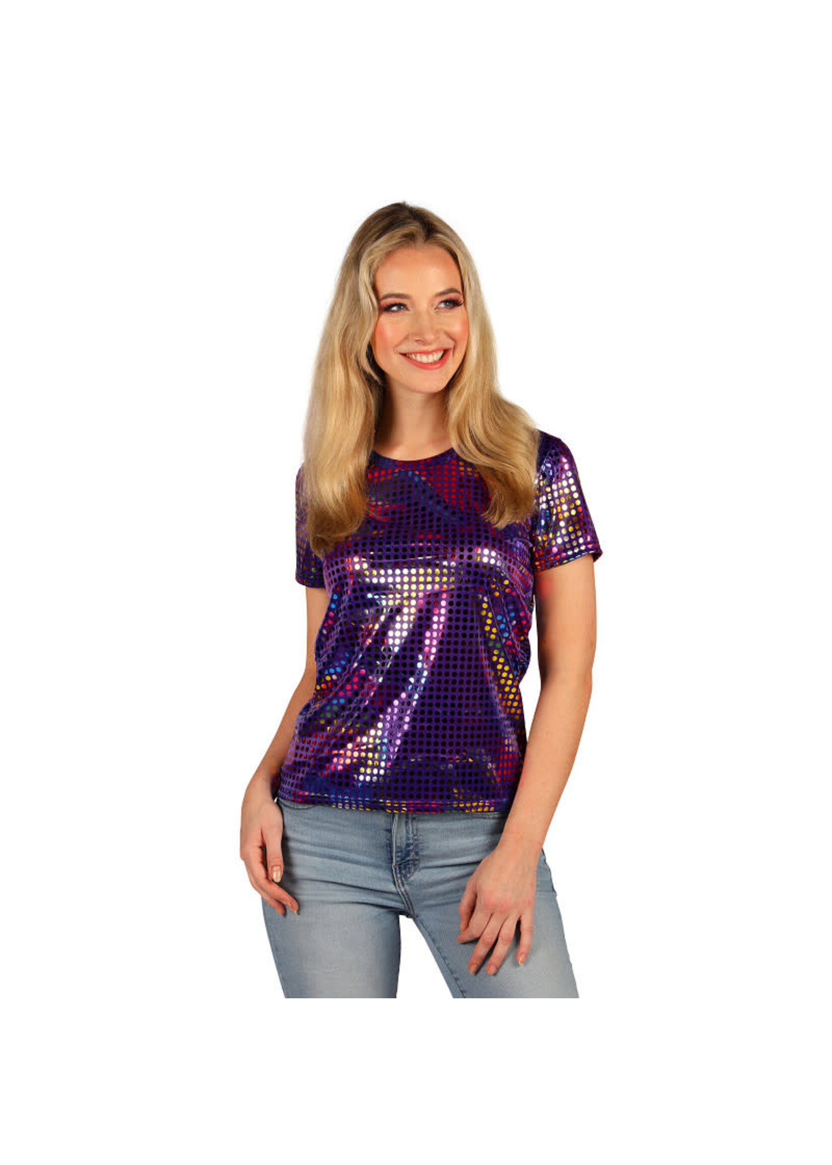 Thetru T-shirt dame "Party queen" Paars