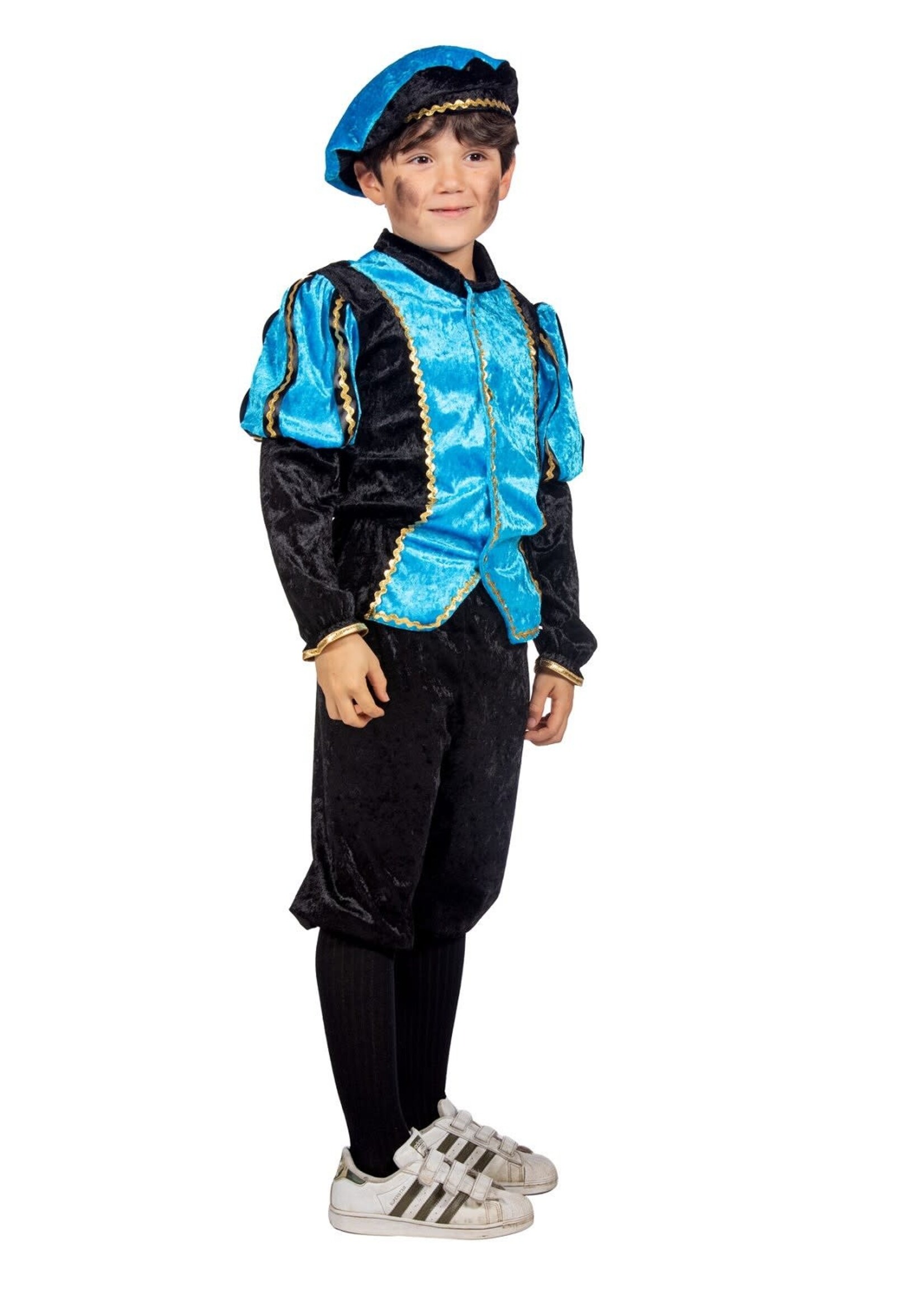 Feestkleding Breda Pietenpak kind aqua/zwart unisex