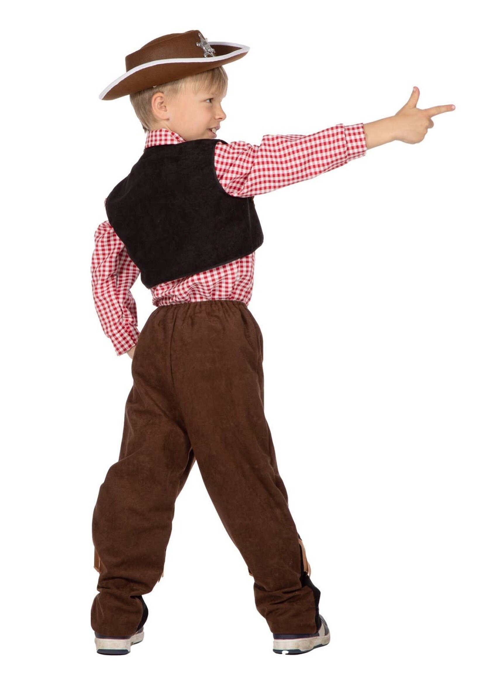 Feestkleding Breda Cowboy outfit jongen bruin/zwart