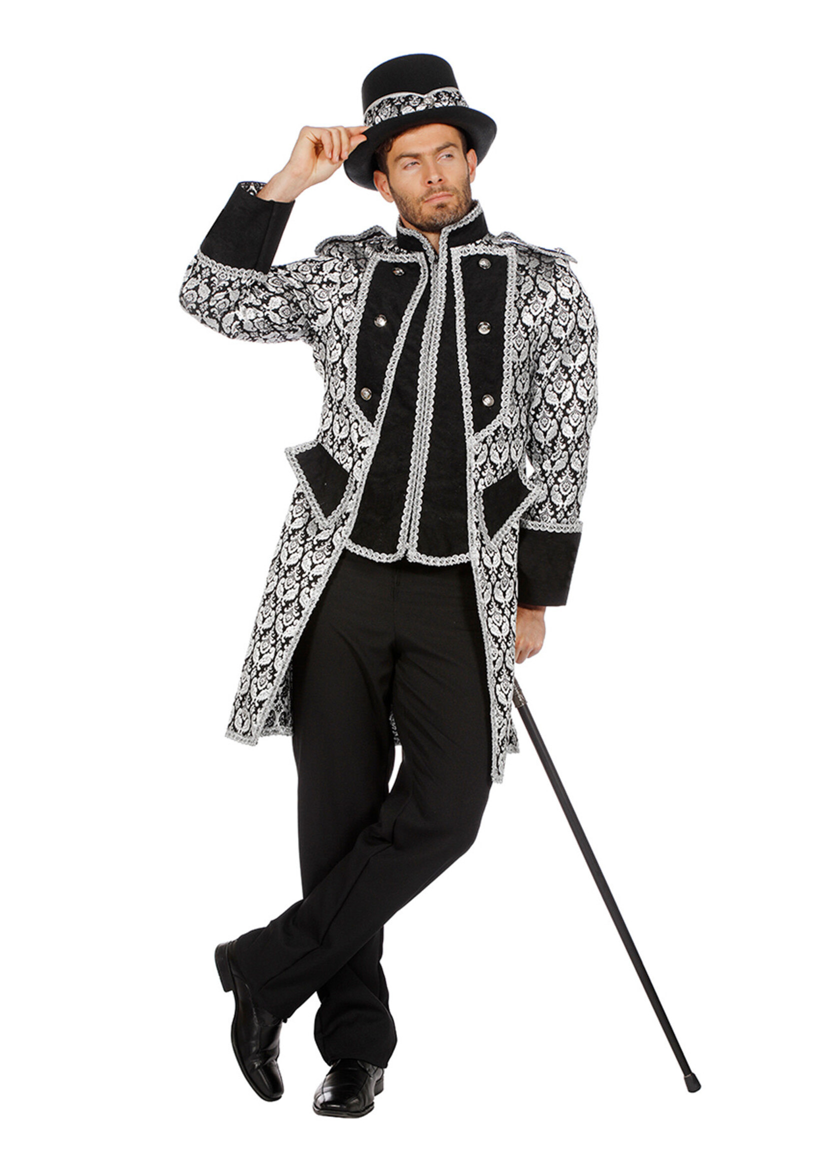 Feestkleding Breda Jas Jaquard zwart heren