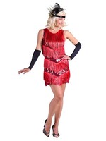 Thetru Charleston jurk '"Dazzle Me'' rood