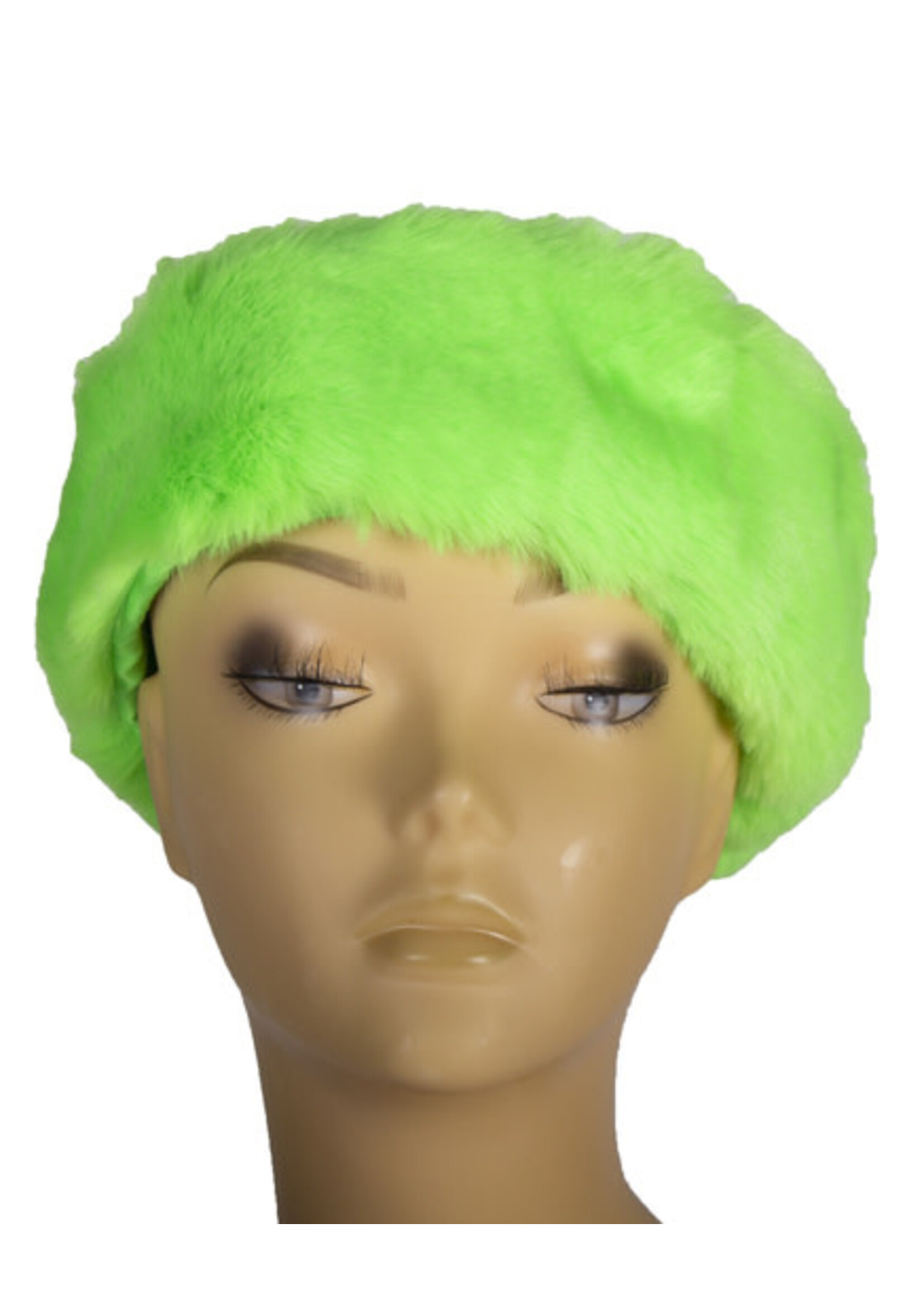 Thetru Pluche haarband Neon groen