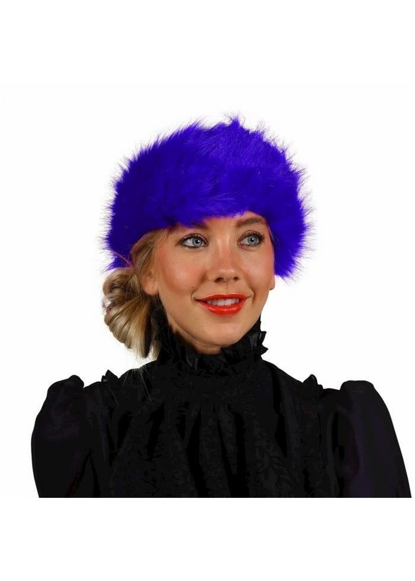 Feestkleding Breda Pluche haarband Blauw