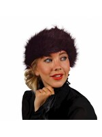 Feestkleding Breda Pluche haarband zwart