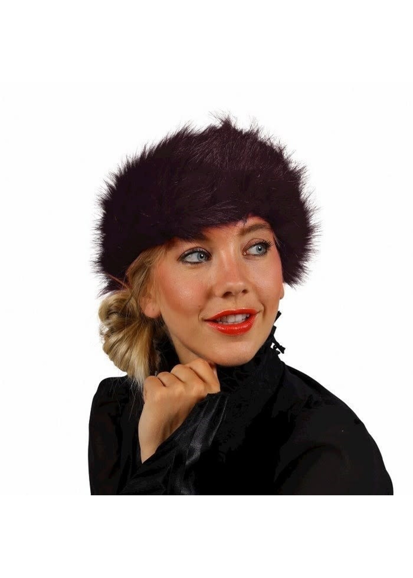 Thetru Pluche haarband zwart