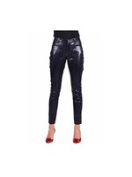 Thetru Stretchbroek Metallic zwart
