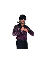 Thetru Disco herenblouse "Night Fever" Paars