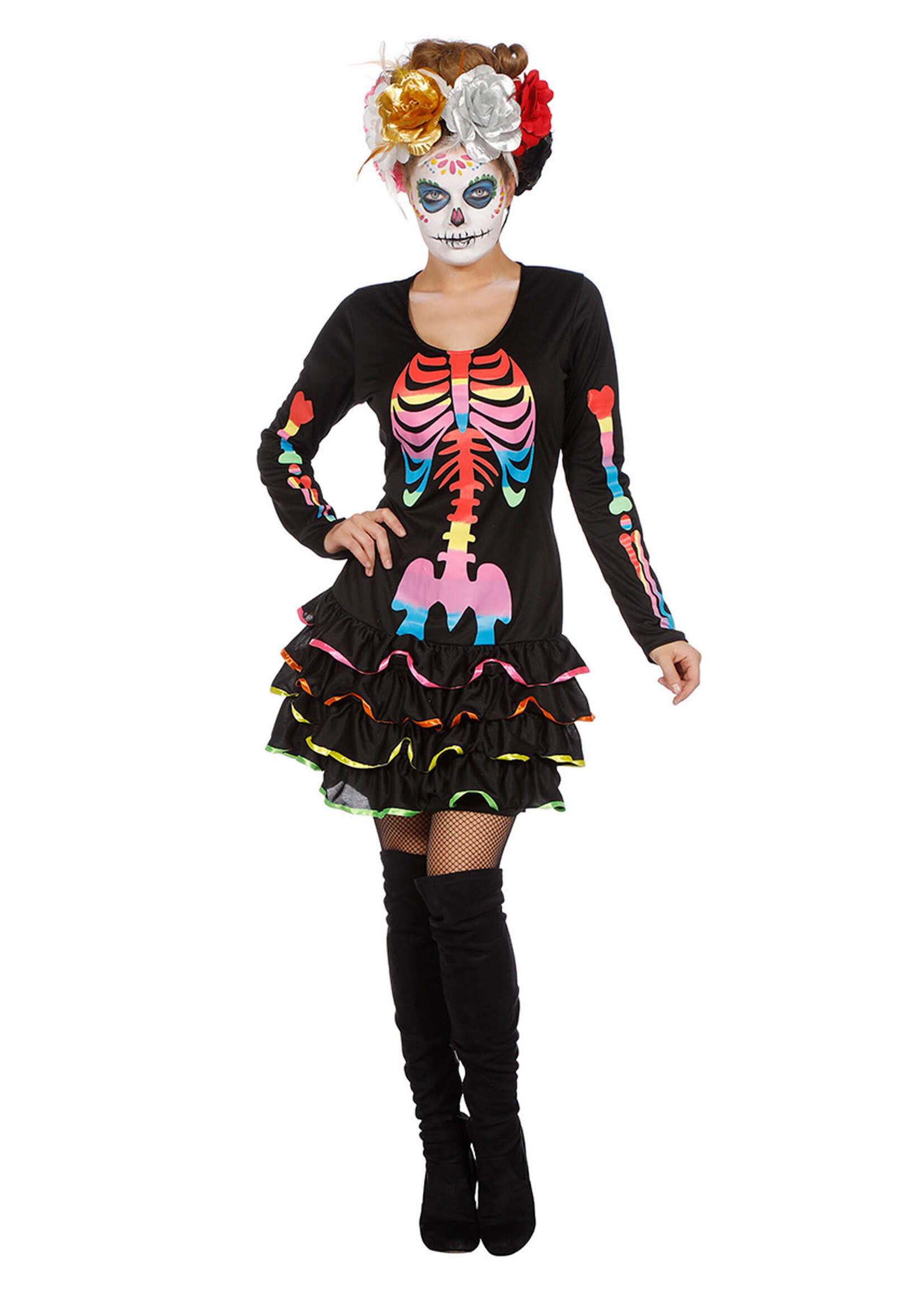 Feestkleding Breda Skelet rainbow