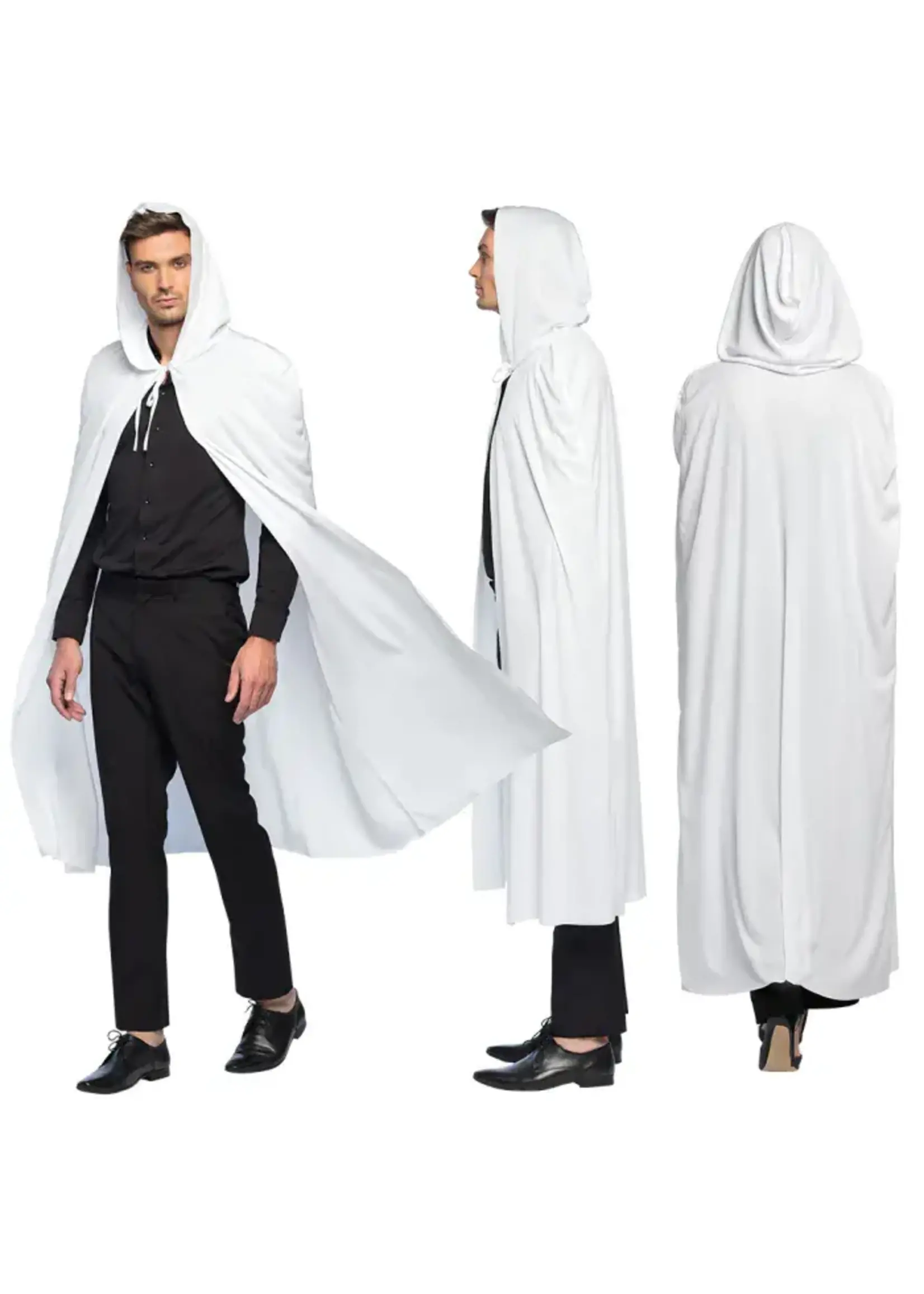 Feestkleding Breda Cape  wit 180 cm