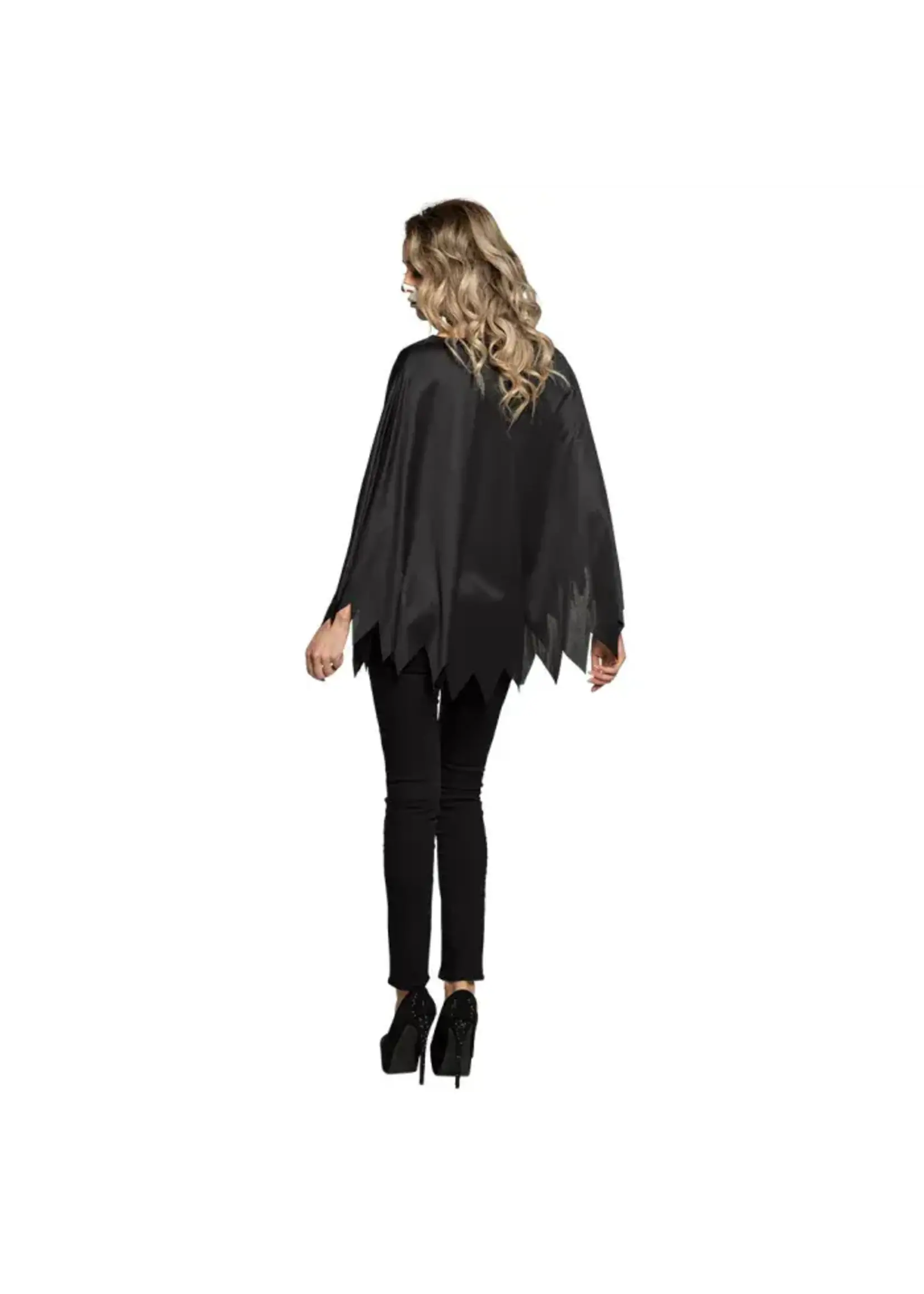 Feestkleding Breda Poncho Skelet (one size)