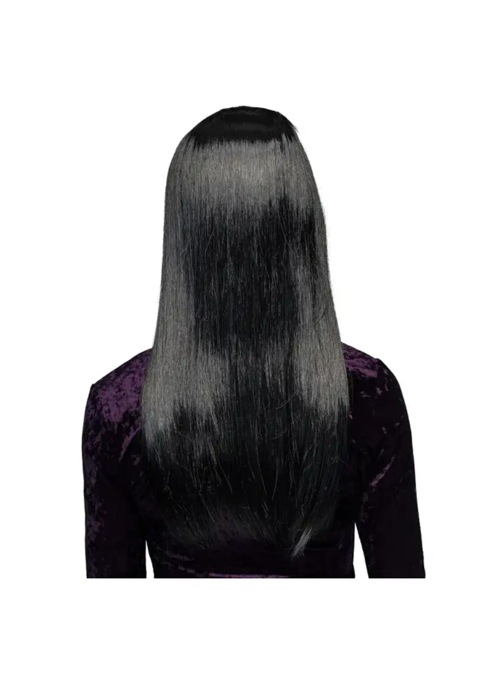 Feestkleding Breda Pruik Heks zwart/wit