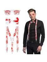 Feestkleding Breda Accessoire set  bloed