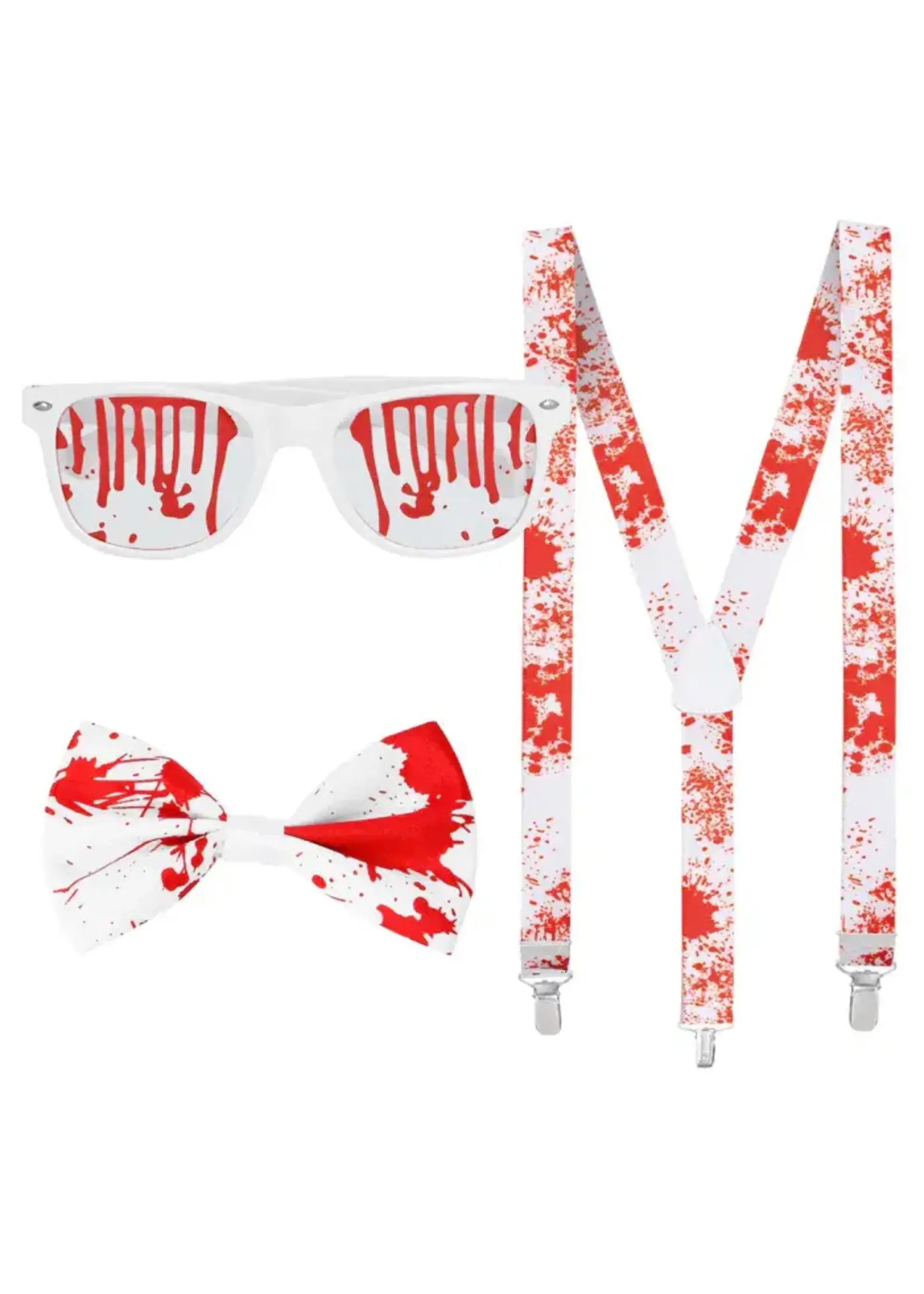 Feestkleding Breda Accessoire set  bloed