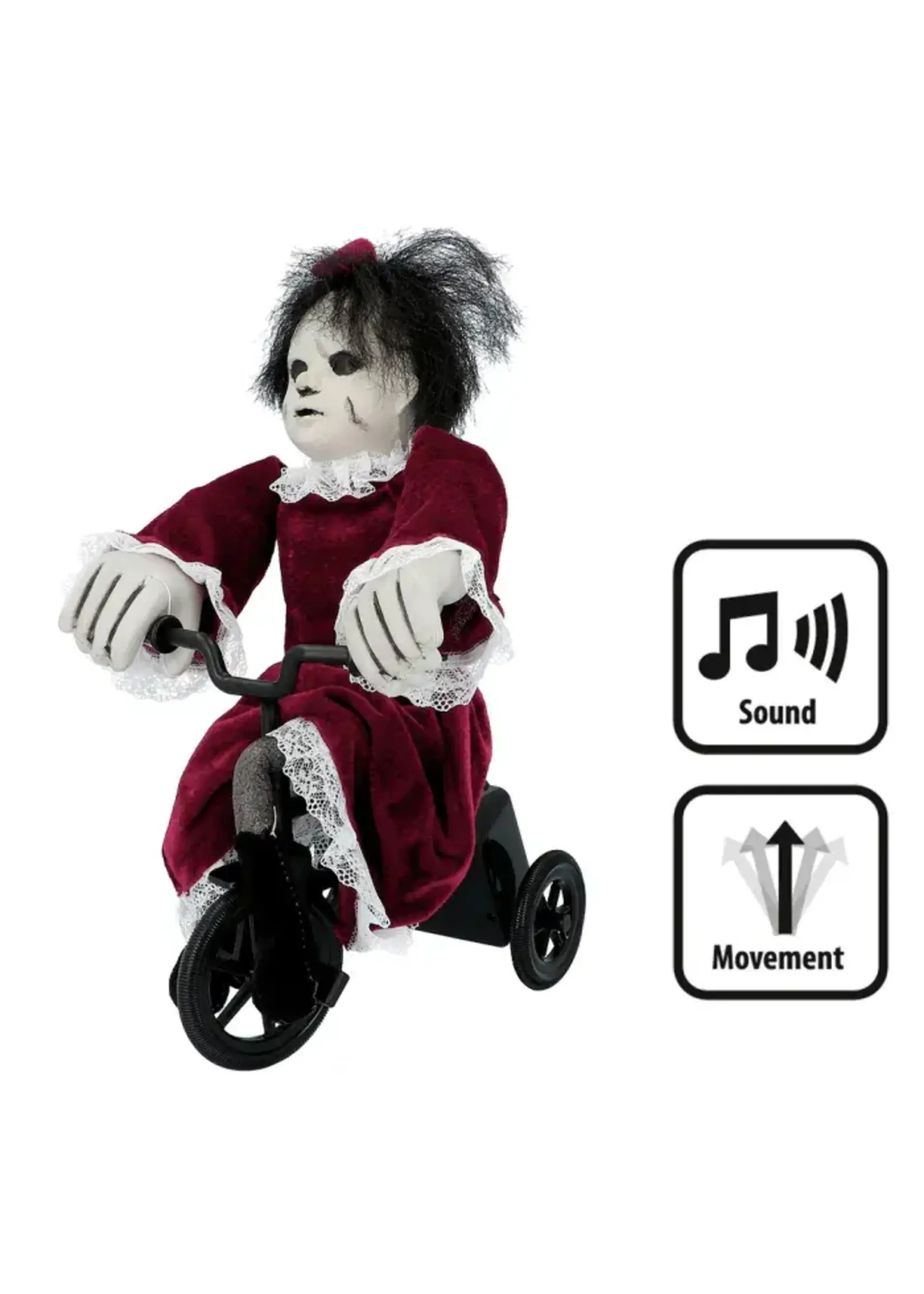 Boland Halloween pop op fiets