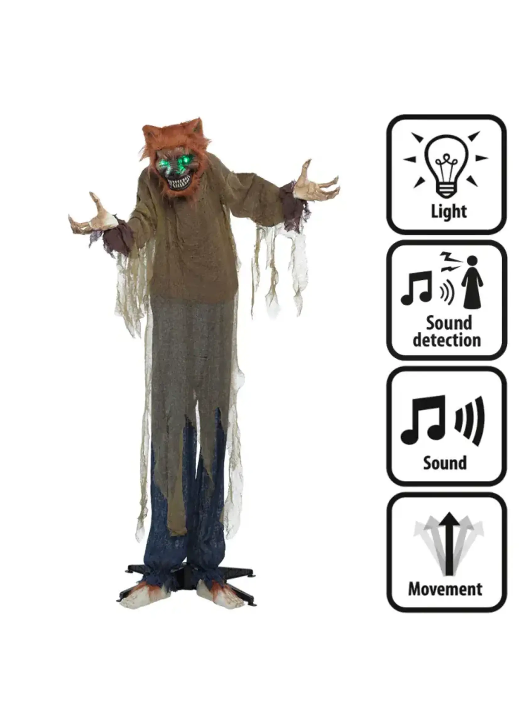 Feestkleding Breda Decoratie Gemene wolf (160 cm)