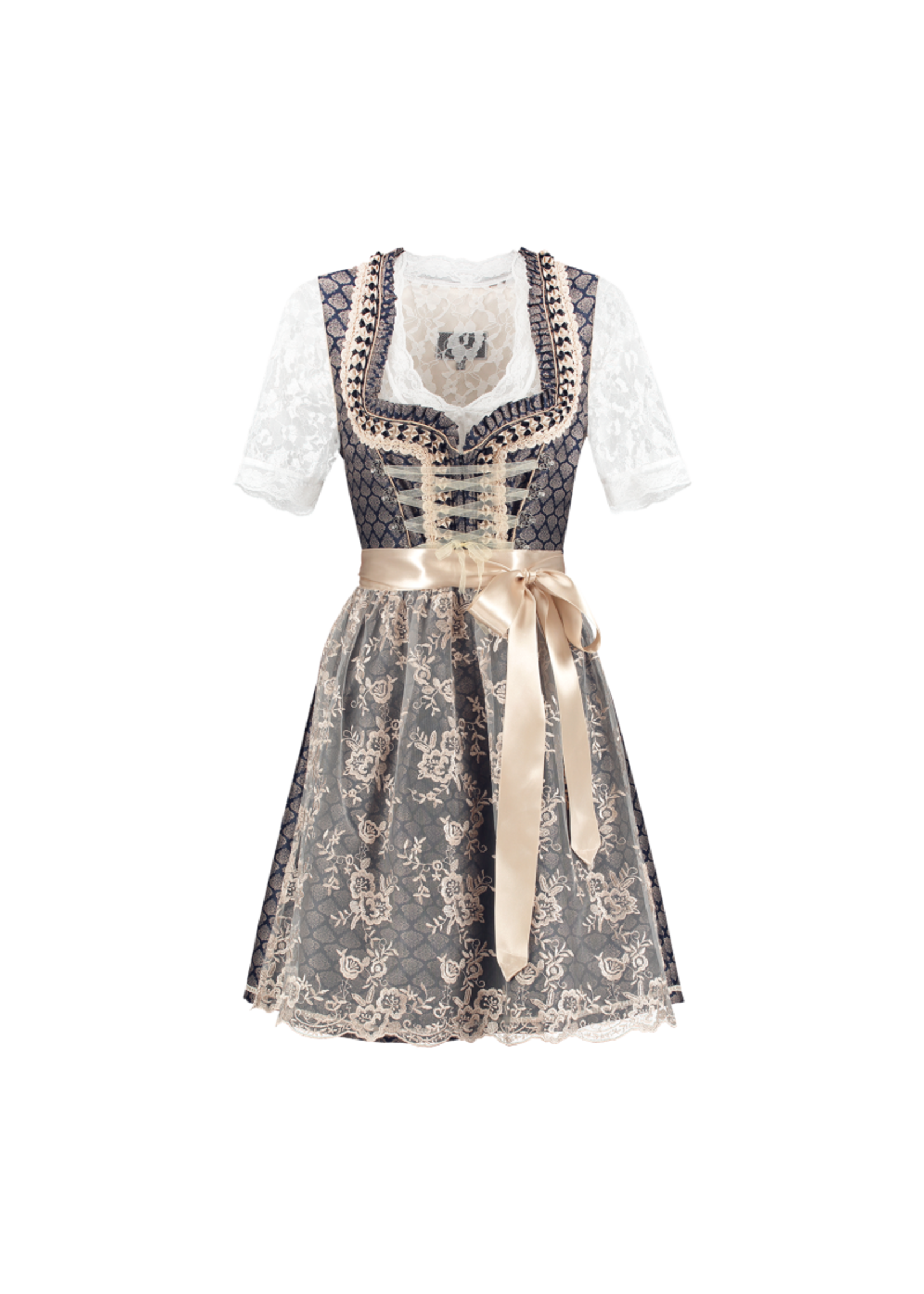 Feestkleding Breda Dirndl 2 delig blauw/creme