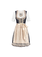 Feestkleding Breda Dirndl 2 delig donkerblauw/creme/satijn