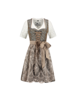 Feestkleding Breda Dirndl 2 delig jaquard groen/kaffee