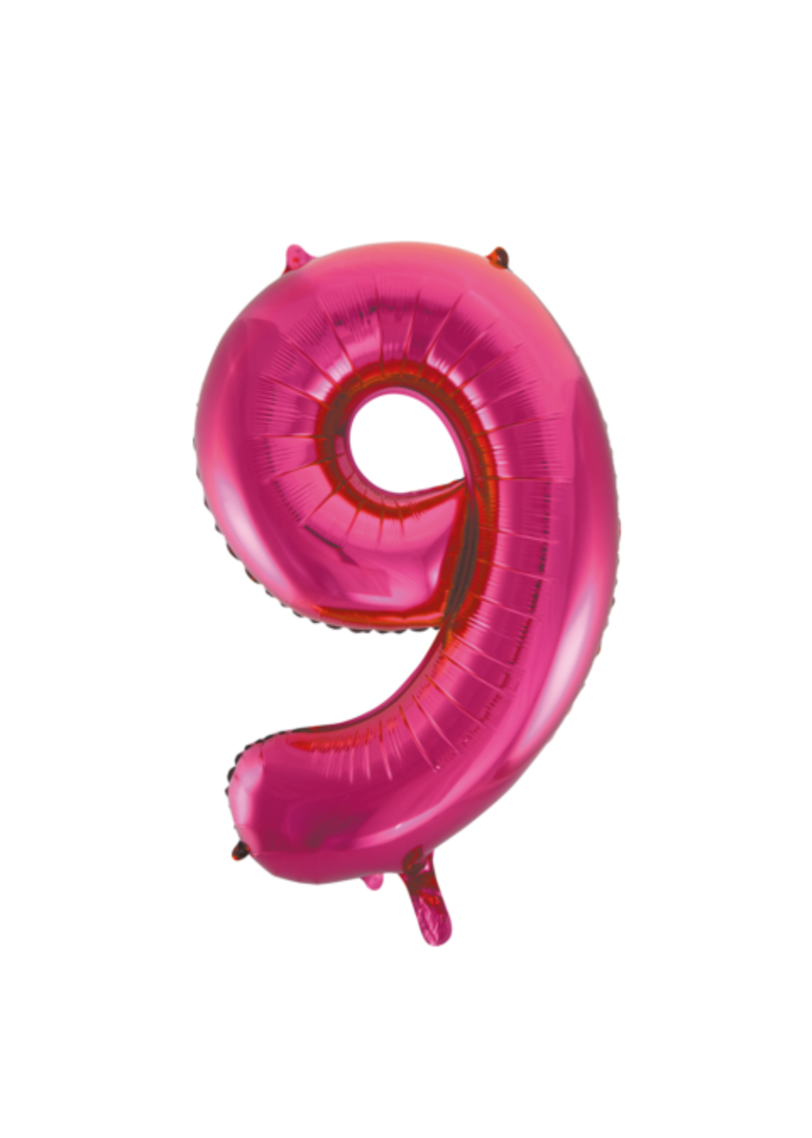 We Fiesta Party Folieballon cijfer 9 roze 86 cm