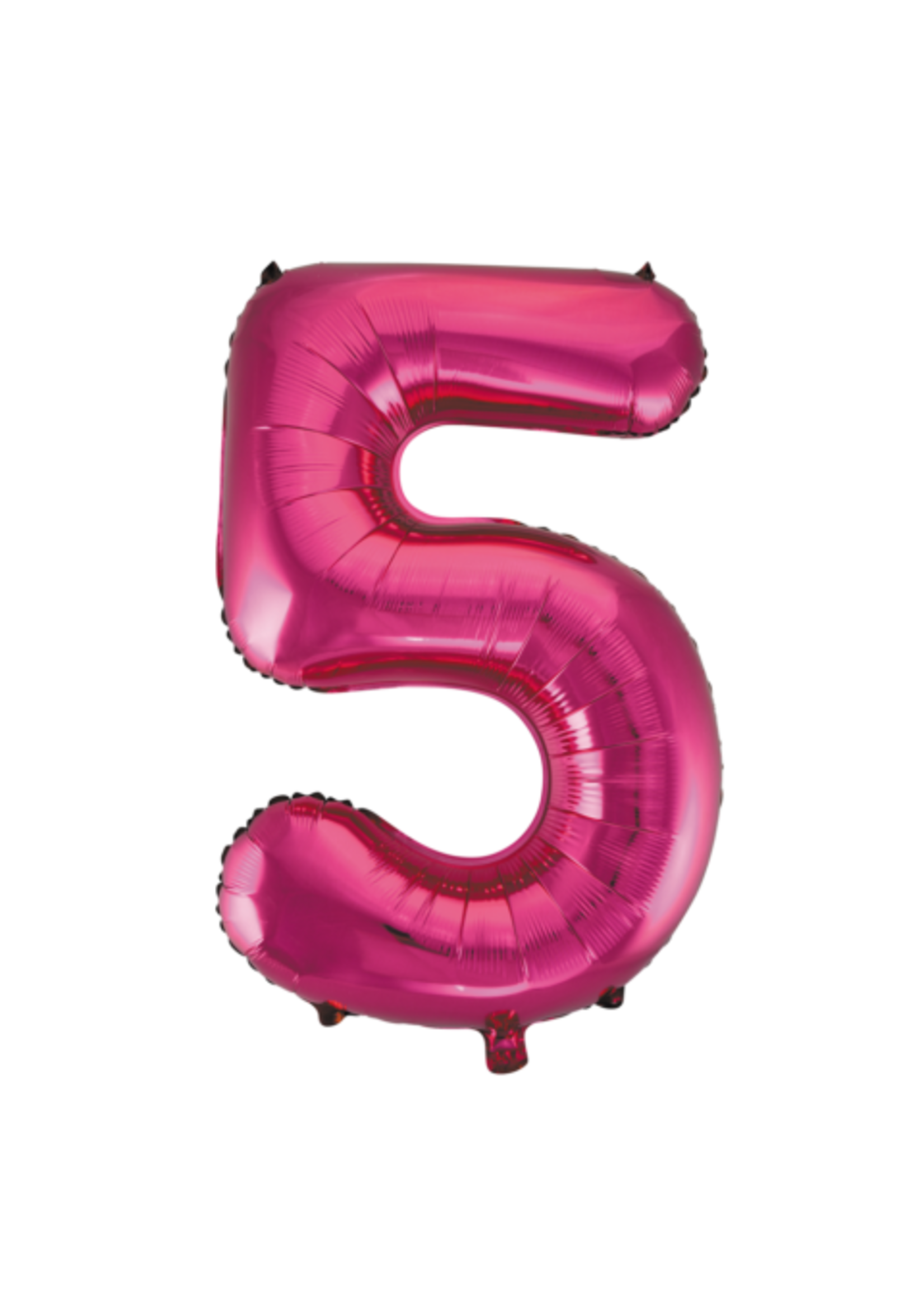 We Fiesta Party Folie ballon cijfer 5 roze 34 inch / 86 cm