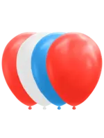 Feestkleding Breda Ballonnen 10 stuks rood, wit, blauw 30 cm