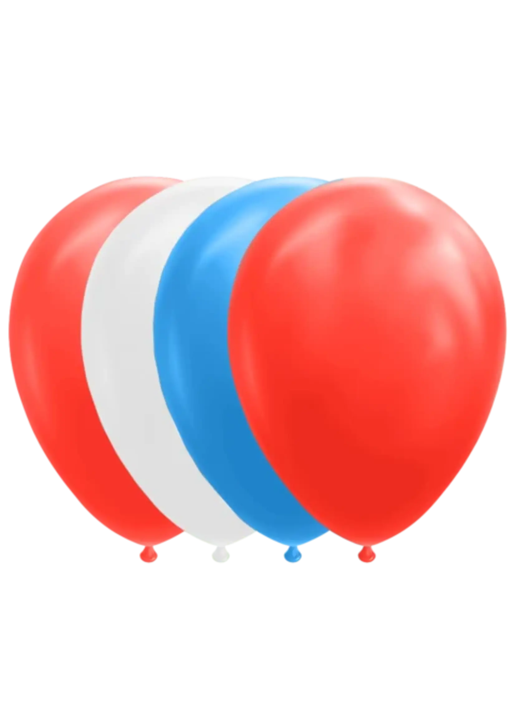 Feestkleding Breda Ballonnen 10 stuks rood, wit, blauw 30 cm