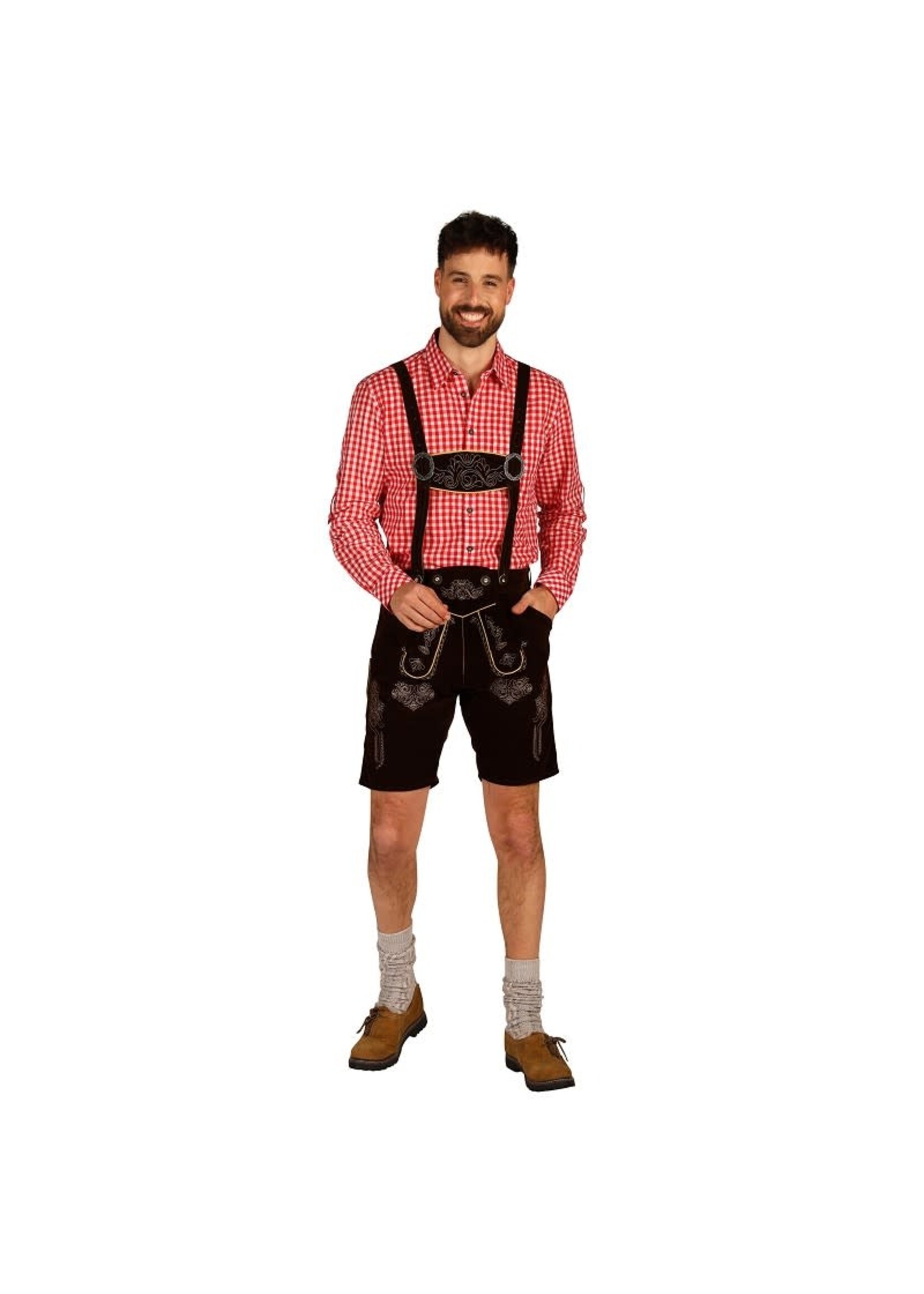 Feestkleding Breda Tiroler broek "Jonas" Donkerbruin