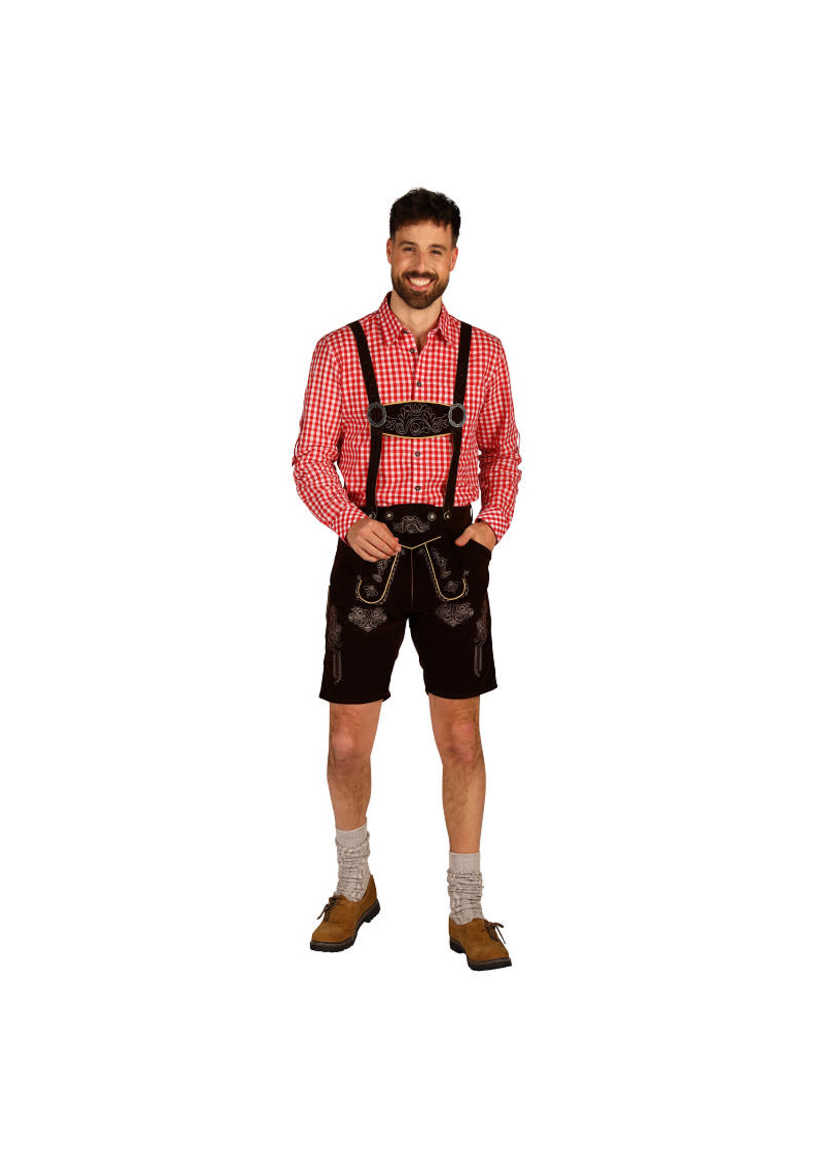 Feestkleding Breda Tiroler broek "Jonas" Donkerbruin