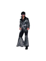 Thetru Heren discokostuum "Studio 54" Zilver