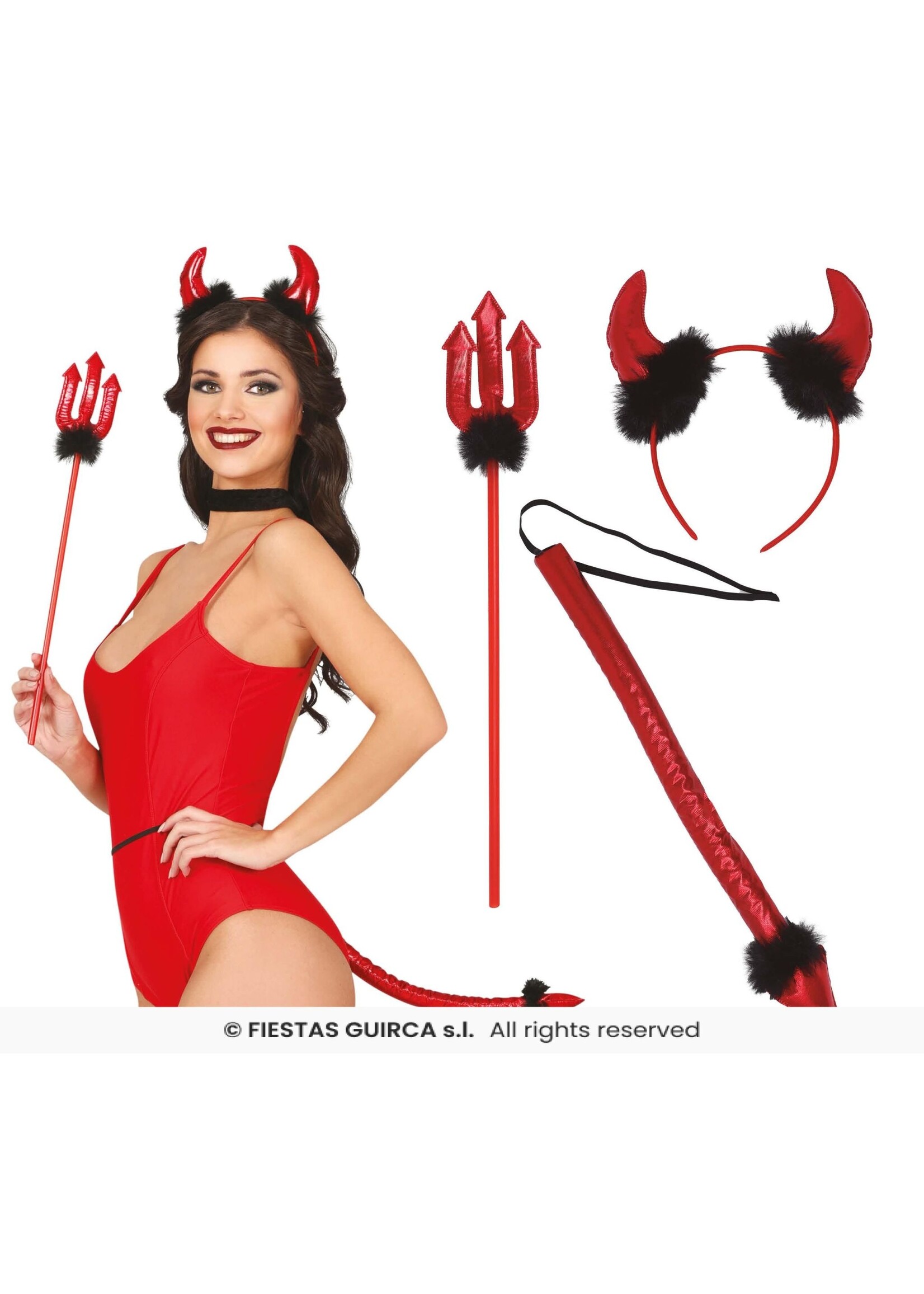 Feestkleding Breda 3-delige duivel set