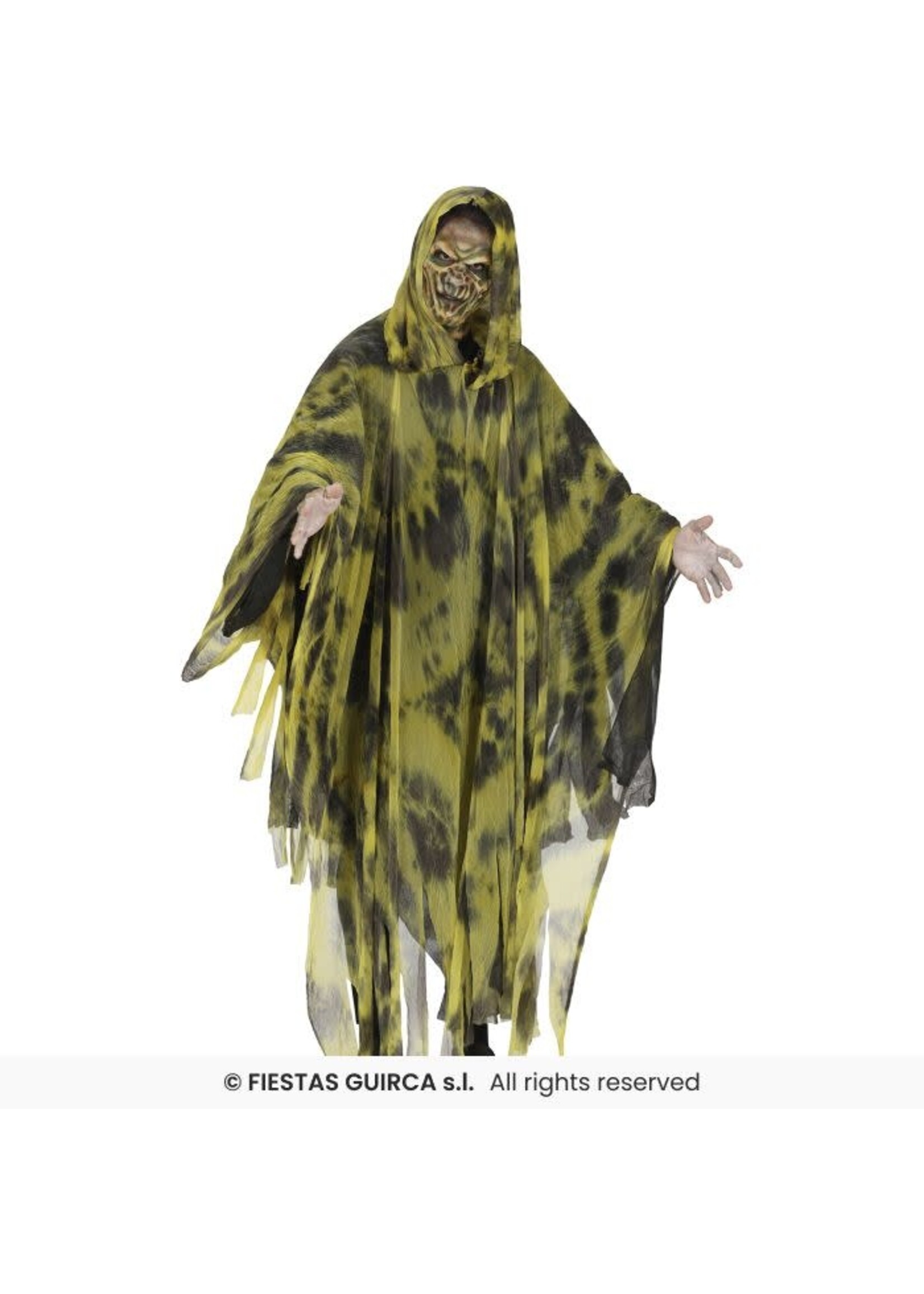 Feestkleding Breda Poncho gele geest