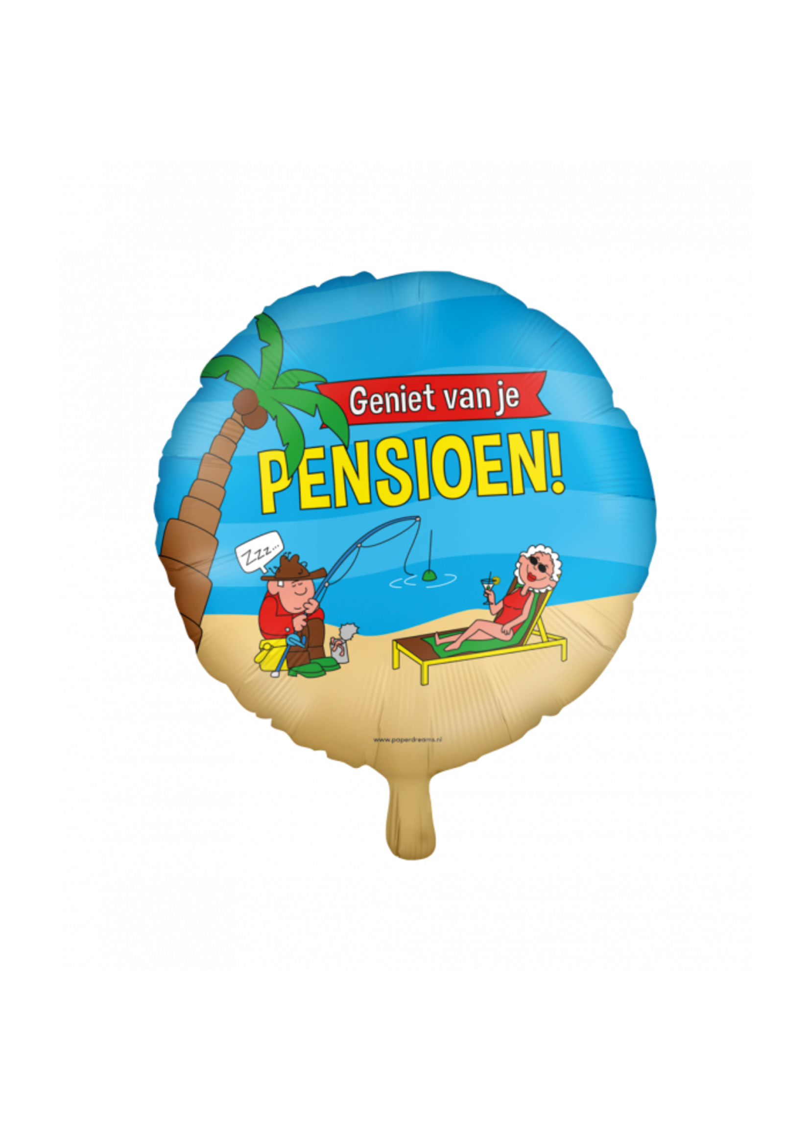 Feestkleding Breda Folie ballon - Pensioen cartoon