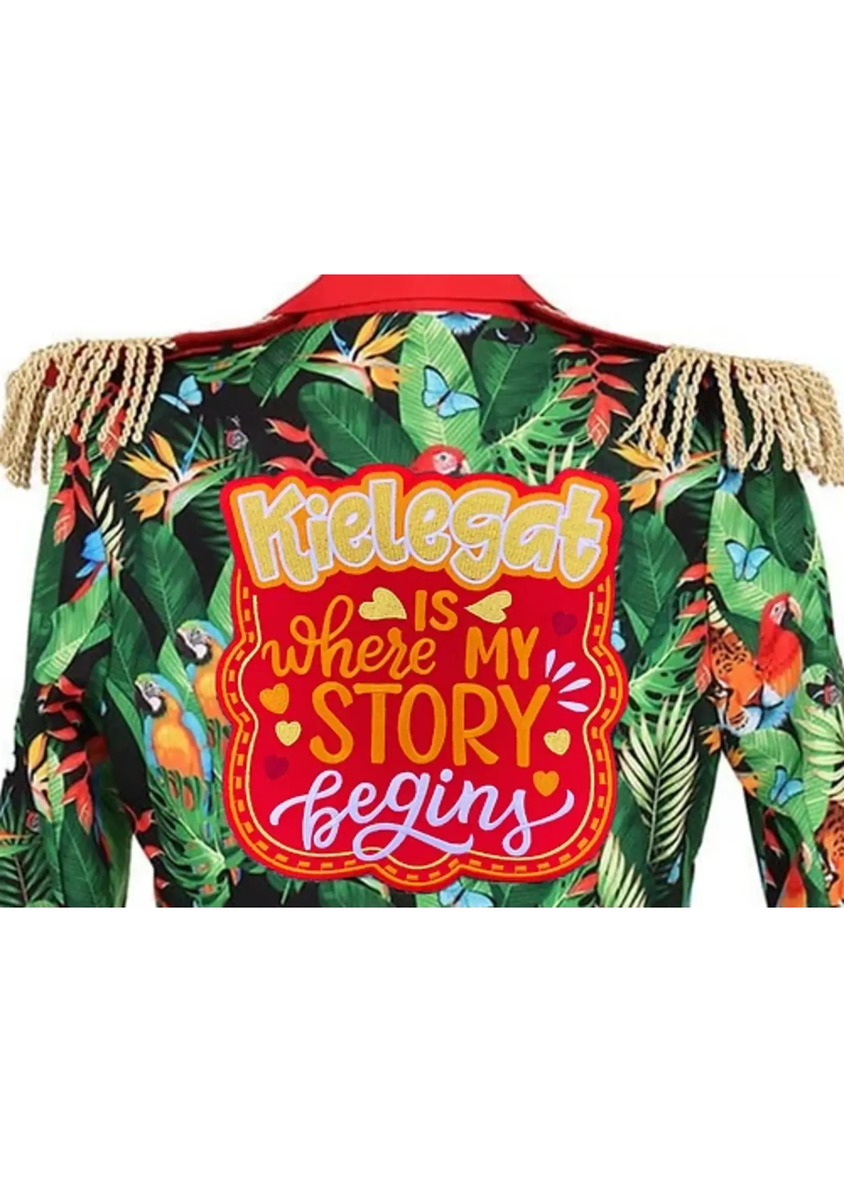 Feestkleding Breda Embleem Kielegat is where my story begins rugembleem EMB-001
