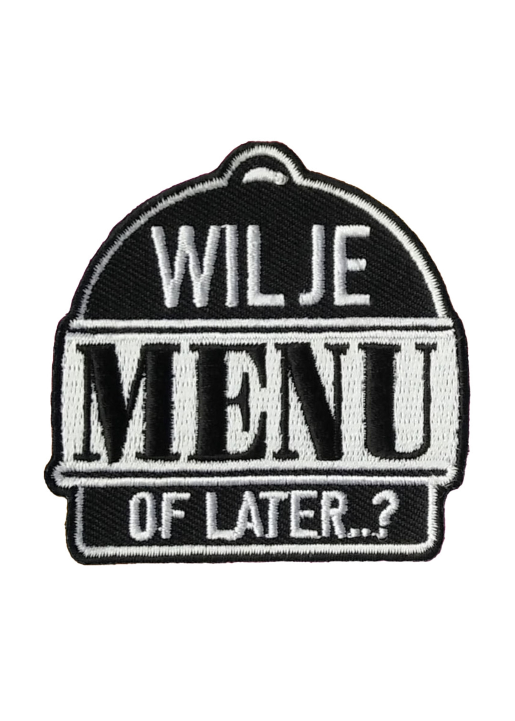 Feestkleding Breda Embleem Wil je menu of later EMB-023