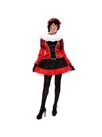 Haza-Witbaard Pietjurkje met petticoat rood