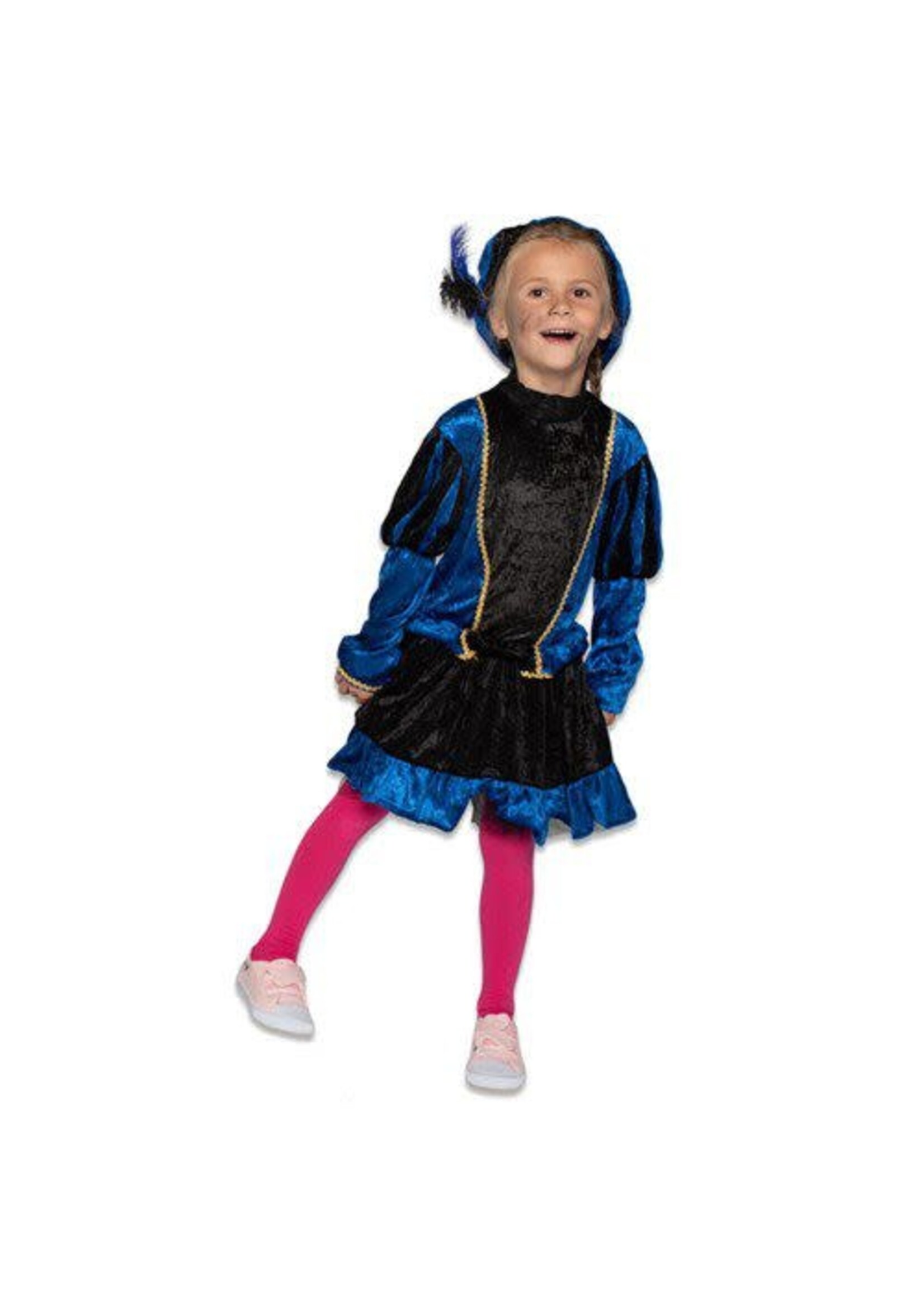 Haza-Witbaard Pietjurkje met petticoat blauw
