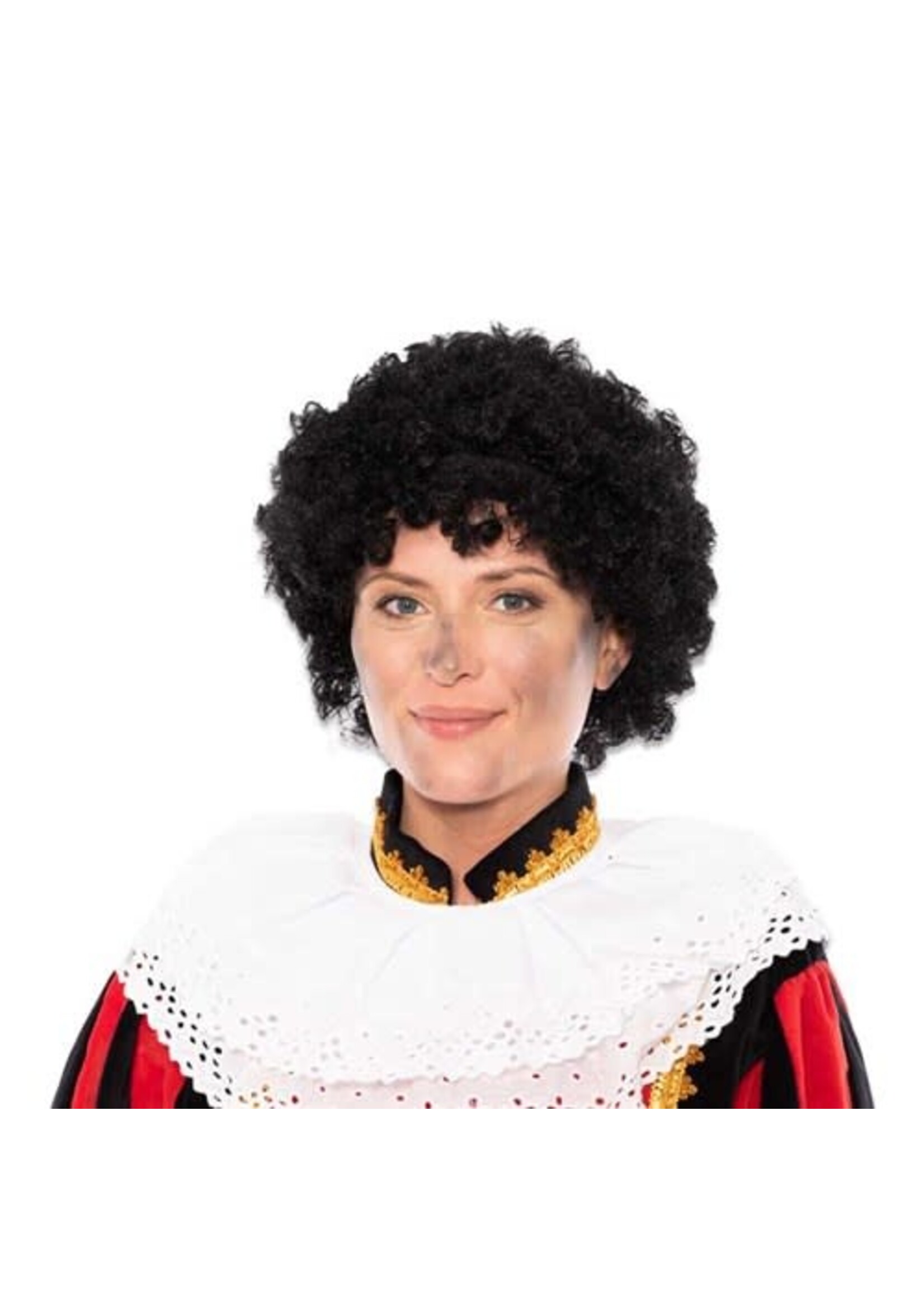 Haza-Witbaard Pruik Piet zwart